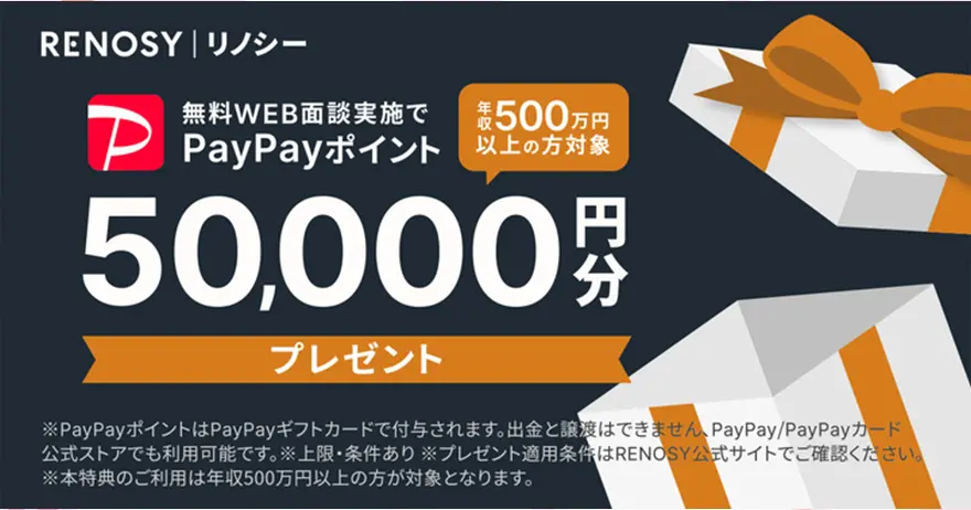 RENOSY5万円プレゼント